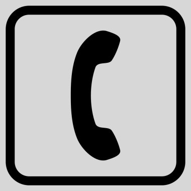 Telefon alıcı vektör simgesi bir çerçeve içinde