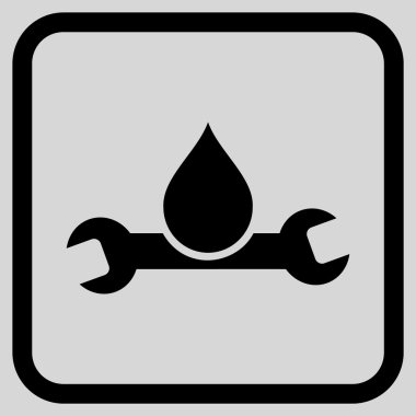 Sıhhi tesisat vektör simgesi bir çerçeve içinde