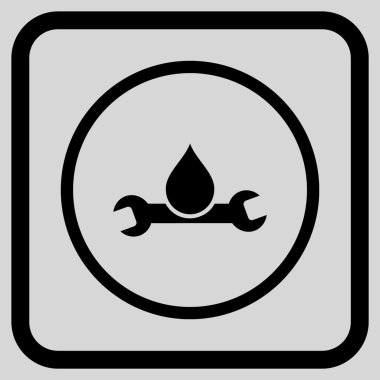 Sıhhi tesisat vektör simgesi bir çerçeve içinde