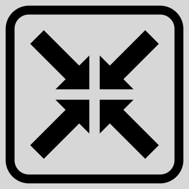 Basınç oklar bir çerçeve içinde simge vektör