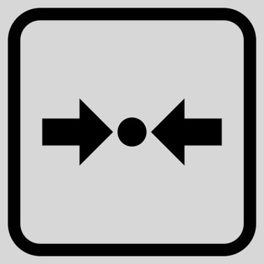 Basınç yatay vektör simgesi bir çerçeve içinde