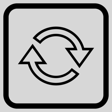 Oklar vektör simgesi bir çerçeve içinde yenileme