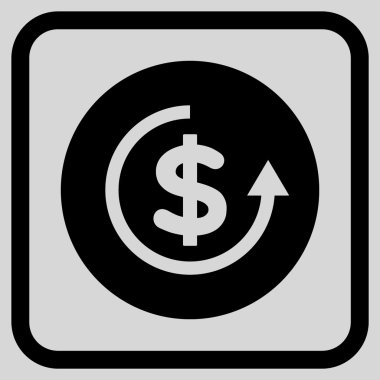 Geri ödeme vektör simgesi bir çerçeve içinde