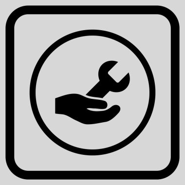 Onarım hizmeti vektör simgesi bir çerçeve içinde