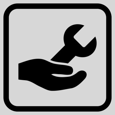 Onarım hizmeti vektör simgesi bir çerçeve içinde