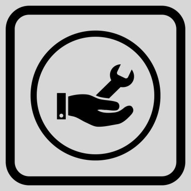 Onarım hizmeti vektör simgesi bir çerçeve içinde