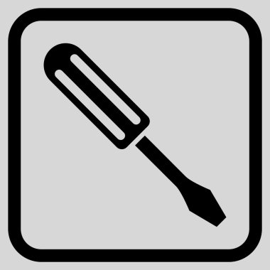 Tornavida vektör simgesi bir çerçeve içinde