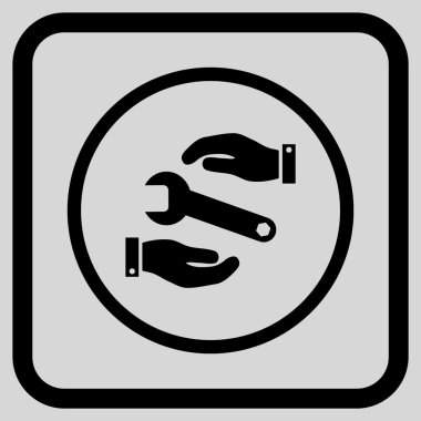 Hizmet vektör simgesi bir çerçeve içinde