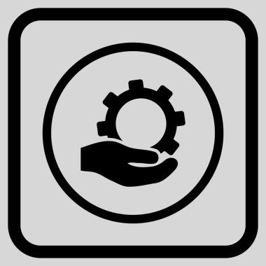 Hizmet vektör simgesi bir çerçeve içinde