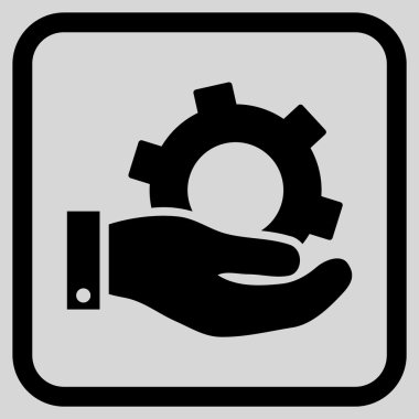 Hizmet vektör simgesi bir çerçeve içinde