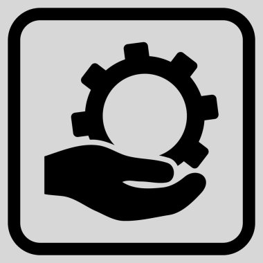 Hizmet vektör simgesi bir çerçeve içinde