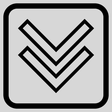 Vektör simgesi bir çerçeve içinde aşağı kaydır