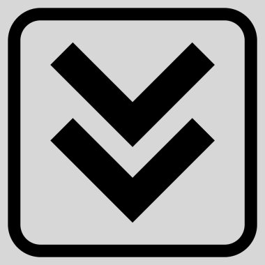 Vektör simgesi bir çerçeve içinde aşağı kaydır