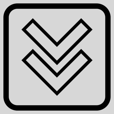 Vektör simgesi bir çerçeve içinde aşağı kaydır