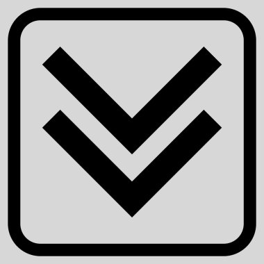 Vektör simgesi bir çerçeve içinde aşağı kaydır