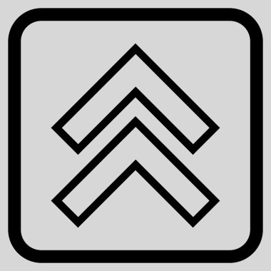 Vektör simgesi bir çerçeve içinde yukarı kayması