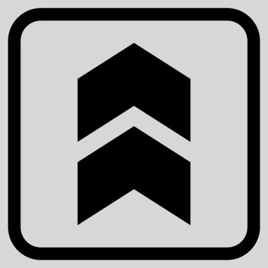 Vektör simgesi bir çerçeve içinde yukarı kayması