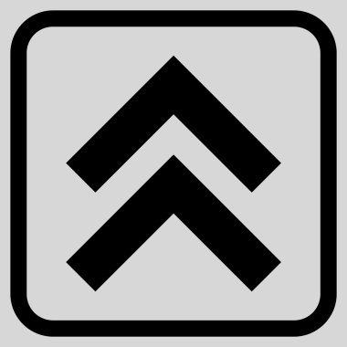 Vektör simgesi bir çerçeve içinde yukarı kayması