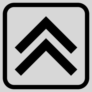 Vektör simgesi bir çerçeve içinde yukarı kayması