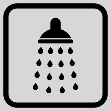Duş vektör simgesi bir çerçeve içinde