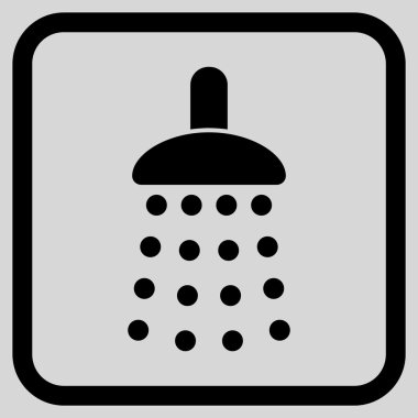 Duş vektör simgesi bir çerçeve içinde