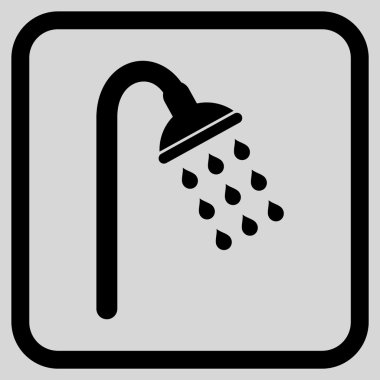 Duş vektör simgesi bir çerçeve içinde