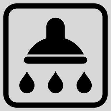 Duş vektör simgesi bir çerçeve içinde