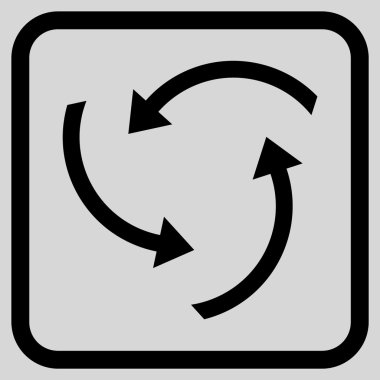 Oklar vektör simgesi bir çerçevede girdap