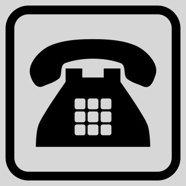 Sesi telefon vektör simgesi bir çerçeve içinde