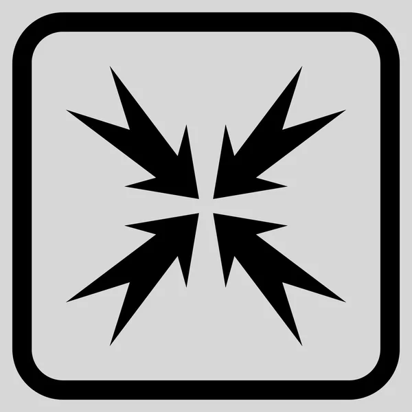 Flechas de compresión Vector icono en un marco — Vector de stock