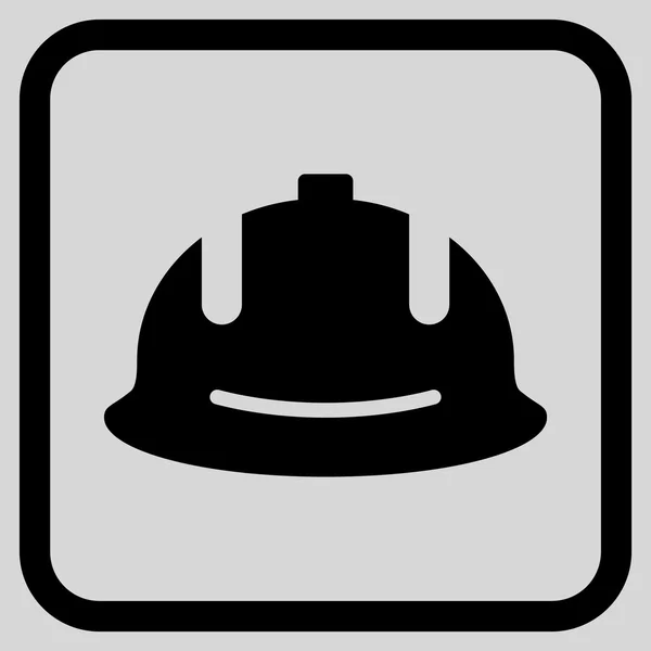 Casco de construcción Vector icono en un marco — Archivo Imágenes Vectoriales