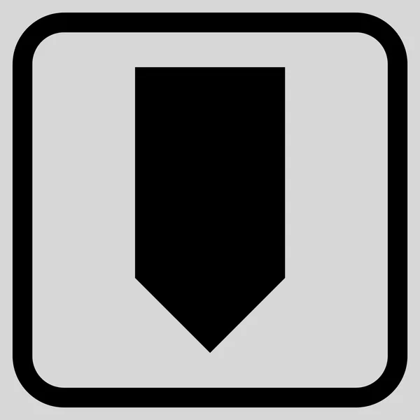 Dirección abajo Vector icono en un marco — Archivo Imágenes Vectoriales