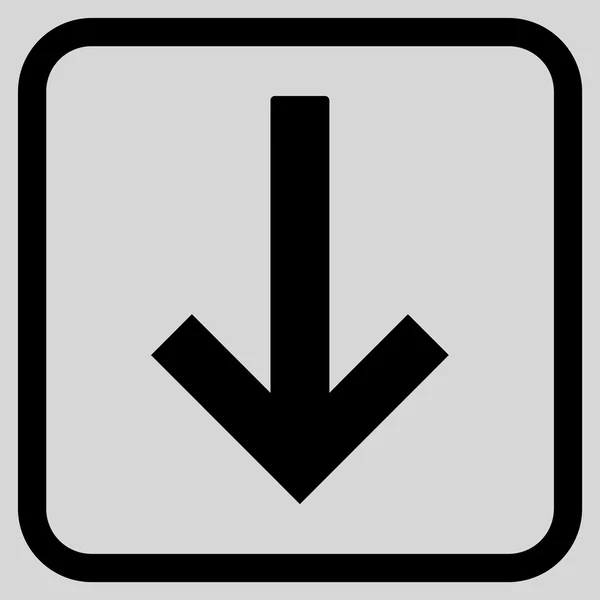 Dolů šipka vektorové ikony v rámečku — Stockový vektor