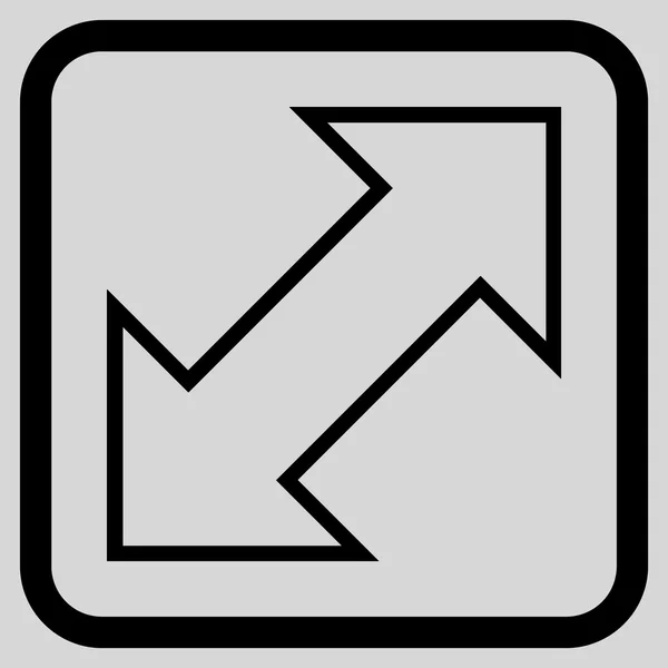 Exchange Diagonal Vector Icon In a Frame — Stock Vector