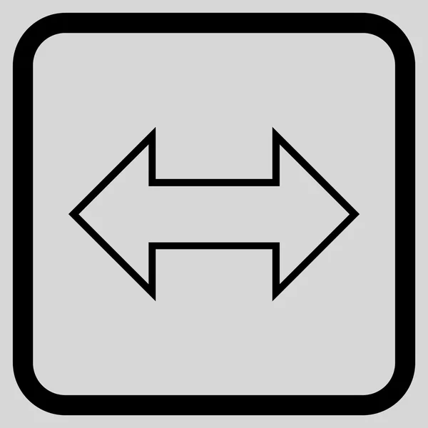 Exchange horizontale Vector Icon In een Frame — Stockvector