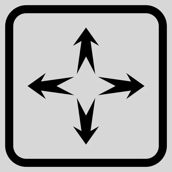 Expandera pilar vektor ikonen i en ram — Stock vektor
