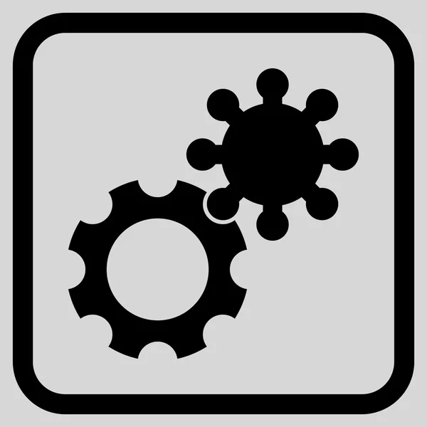Vistuig Vector Icon In een Frame — Stockvector
