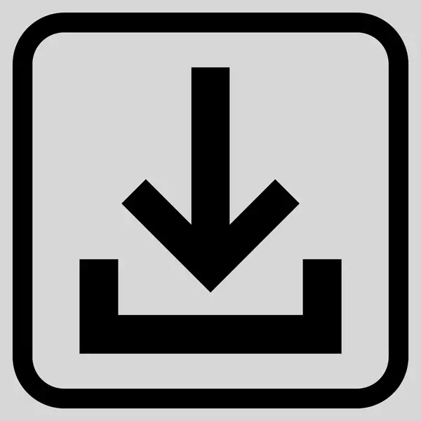 Ícone de vetor de caixa de entrada em um quadro — Vetor de Stock