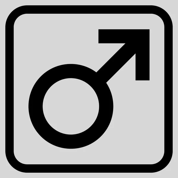 Männliches Symbol-Vektor-Symbol in einem Rahmen — Stockvektor