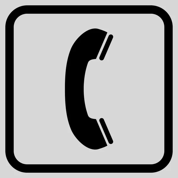 Ícone do vetor do receptor do telefone em uma armação — Vetor de Stock