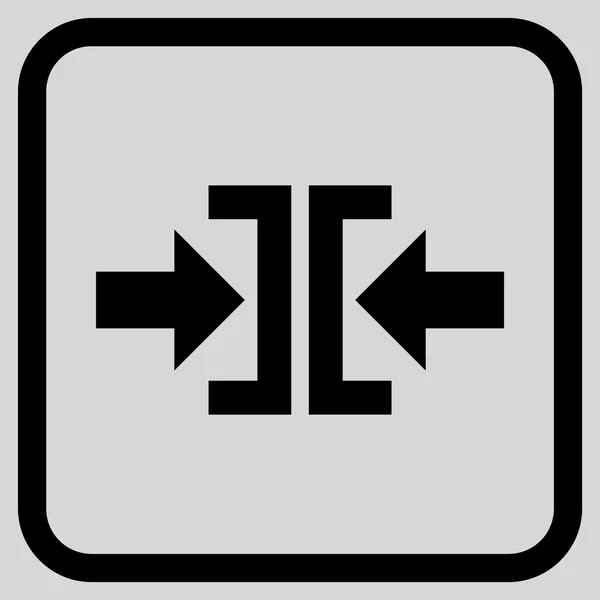 Press Horizontal Direction Vector Icon In a Frame — Stock Vector
