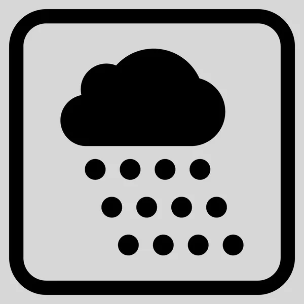 Icono del vector de la nube de lluvia en un marco — Archivo Imágenes Vectoriales