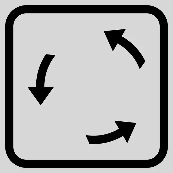 Rotation de l'icône vectorielle CCW dans un cadre — Image vectorielle