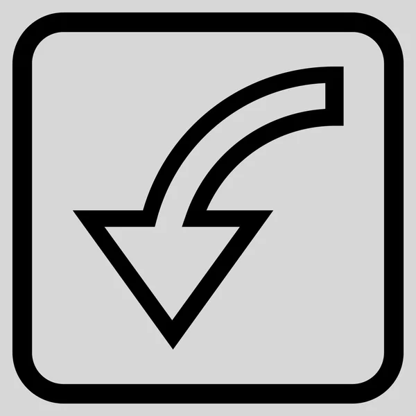 Gire el icono del vector izquierdo en un marco — Vector de stock