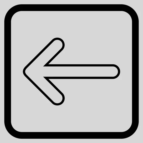 Zaoblený šipka vlevo vektorové ikony v rámečku — Stockový vektor