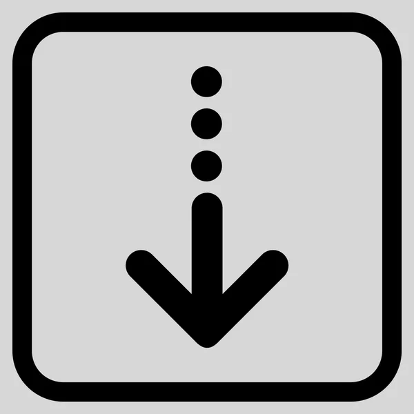 Invia giù icona vettoriale in una cornice — Vettoriale Stock