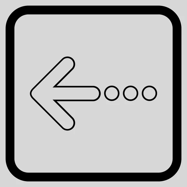 Invia icona vettoriale sinistra in una cornice — Vettoriale Stock