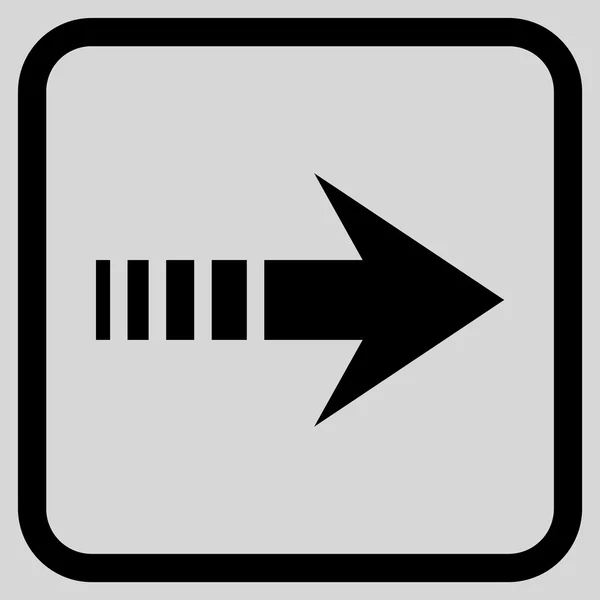 Invia icona vettoriale destra in una cornice — Vettoriale Stock