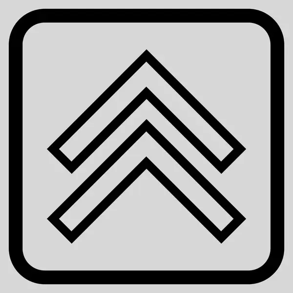 Vektor-Symbol in einem Rahmen nach oben verschieben — Stockvektor