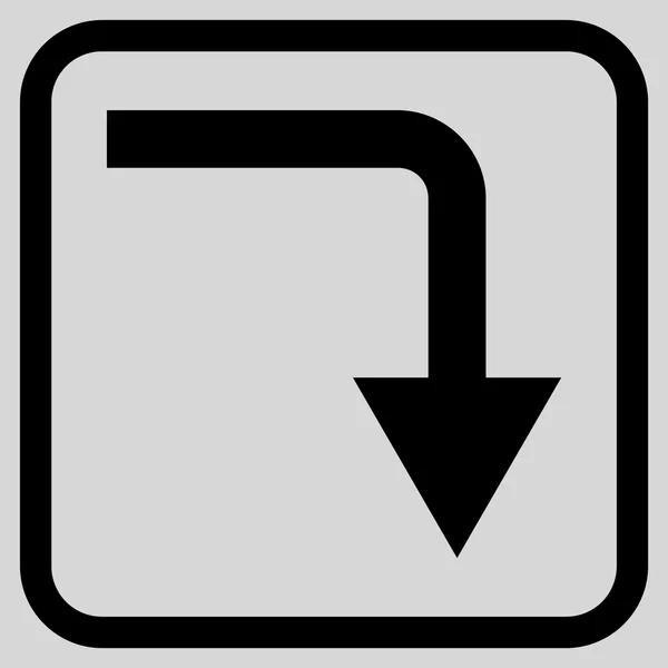 Vektor-Symbol in einem Frame herunterdrehen — Stockvektor
